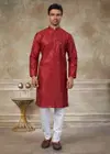 Outluk Vol 139 Mens Digital Printed Silk Kurta Pajama Wholesale Maunfacturers